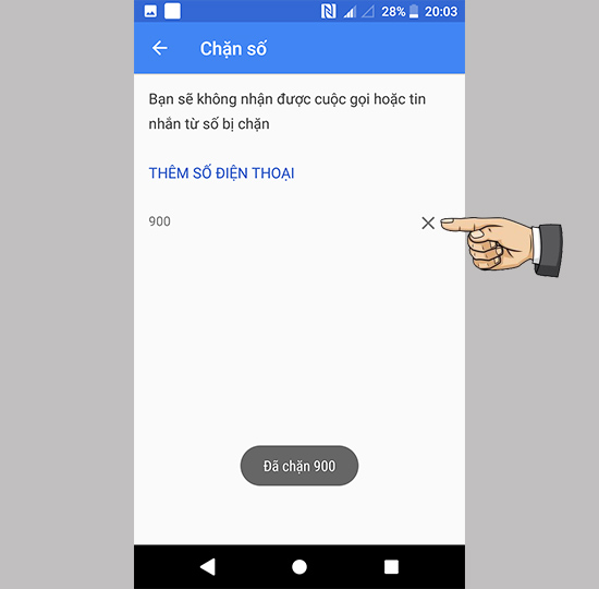 Xóa số đã chặn
